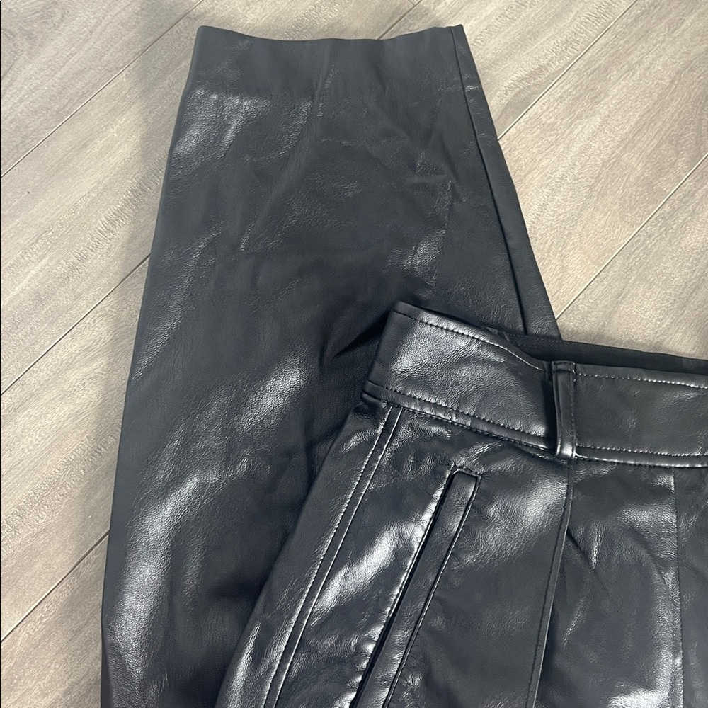 Babaton Aritzia Shiny Black Pants - Picture 2 of 9